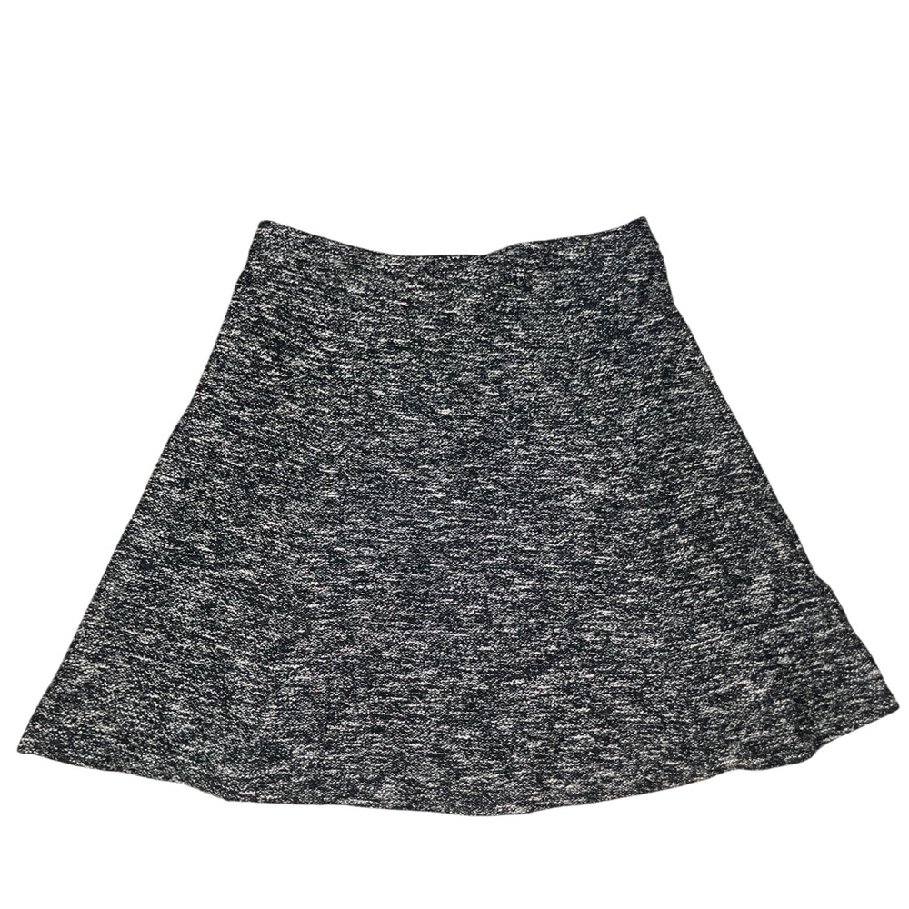 Talbots Petites 16 16Pโ Black White Tweed Stretch Cotton Wool Blend A-Line Skirt